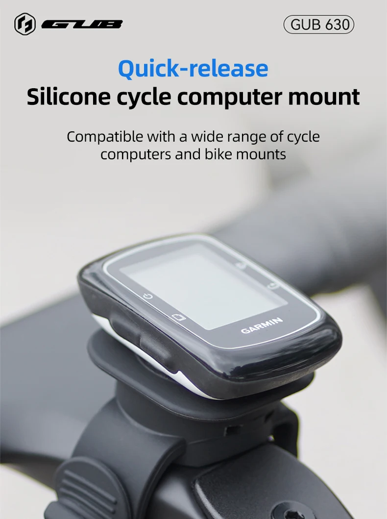 GUB P13 Handy-Fahrradhalterung, sichere Silikon-Halterung für Computer und Smartphone, kompatibel mit Garmin, Bryton, Wahoo – Detail 19
