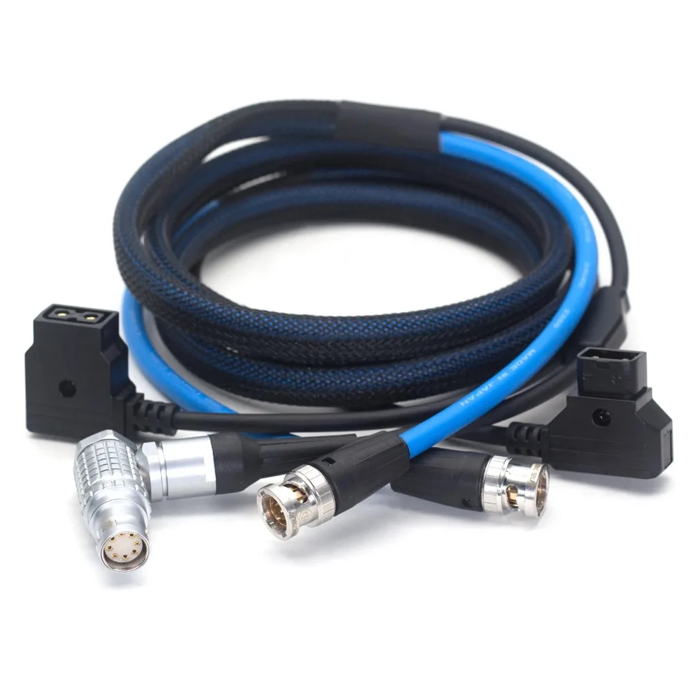 3-in-1 D-Tap to 2B 8 Pin Female Power Cable SDI Video Cord for Arri Alexa Mini LF Amira Camera