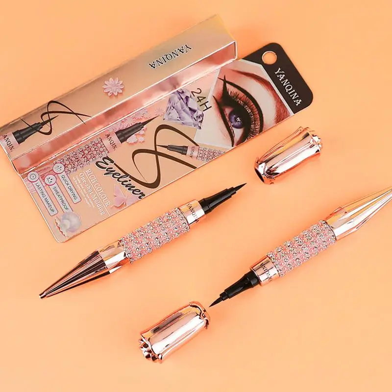 Smudge Proof Eyeliner Black Liquid Eyeliner Pen Waterproof Fast Dry Rose Shape Eye Liner Pen Make-up For Women Cosmetics