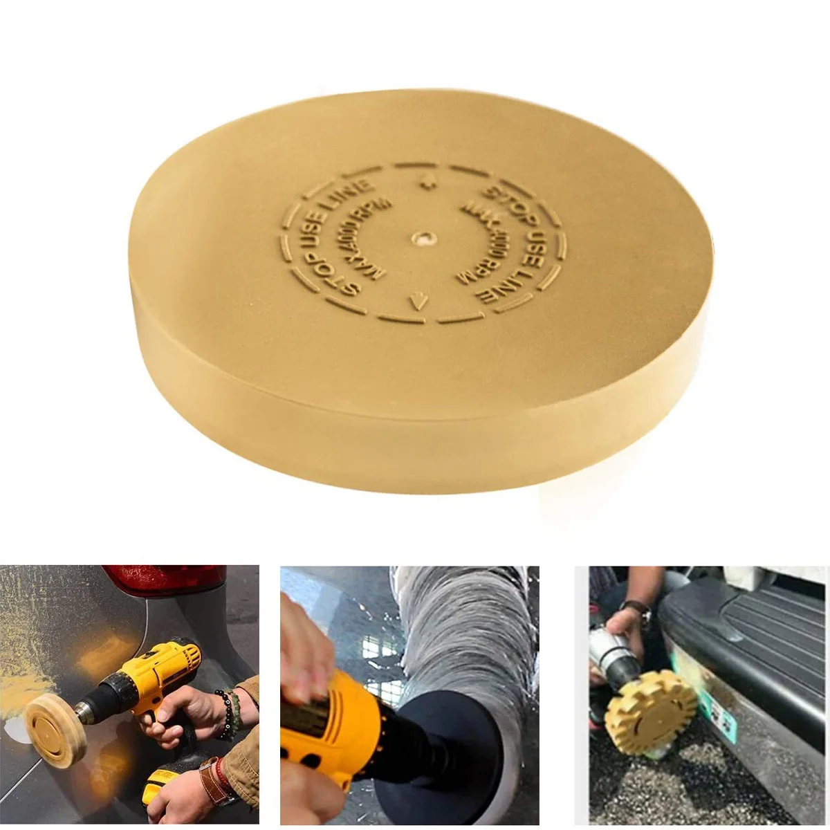 

Резиновый круг для удаления наклеек 90 мм (4 дюйма), универсальный адаптер для электродрели, абразивный круг для удаления клея с поверхности автомобиля, 1 шт.