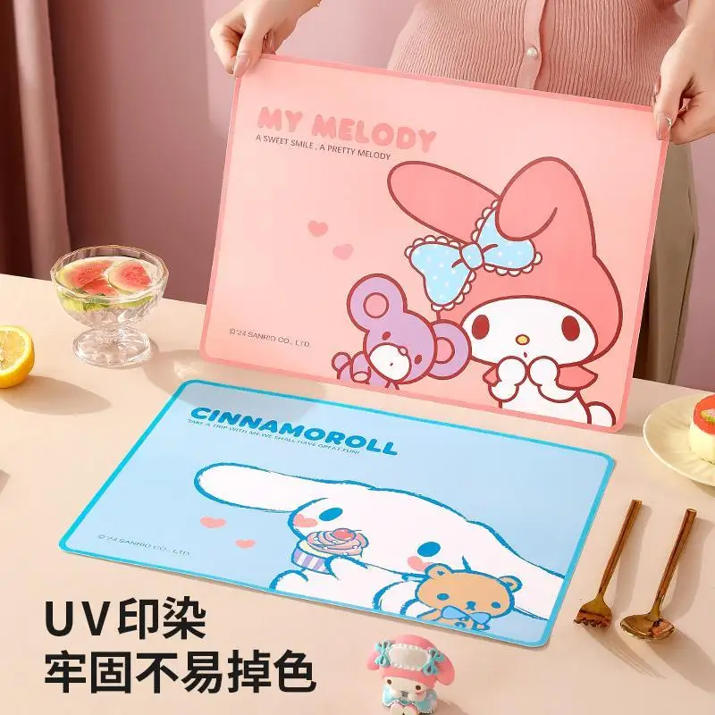 

Hello Kitty Sanrio Kawaii My Melody Cinnamoroll Meal Mat Cartoon Cute Student Household Waterproof Oil Proof Insulated Table Mat