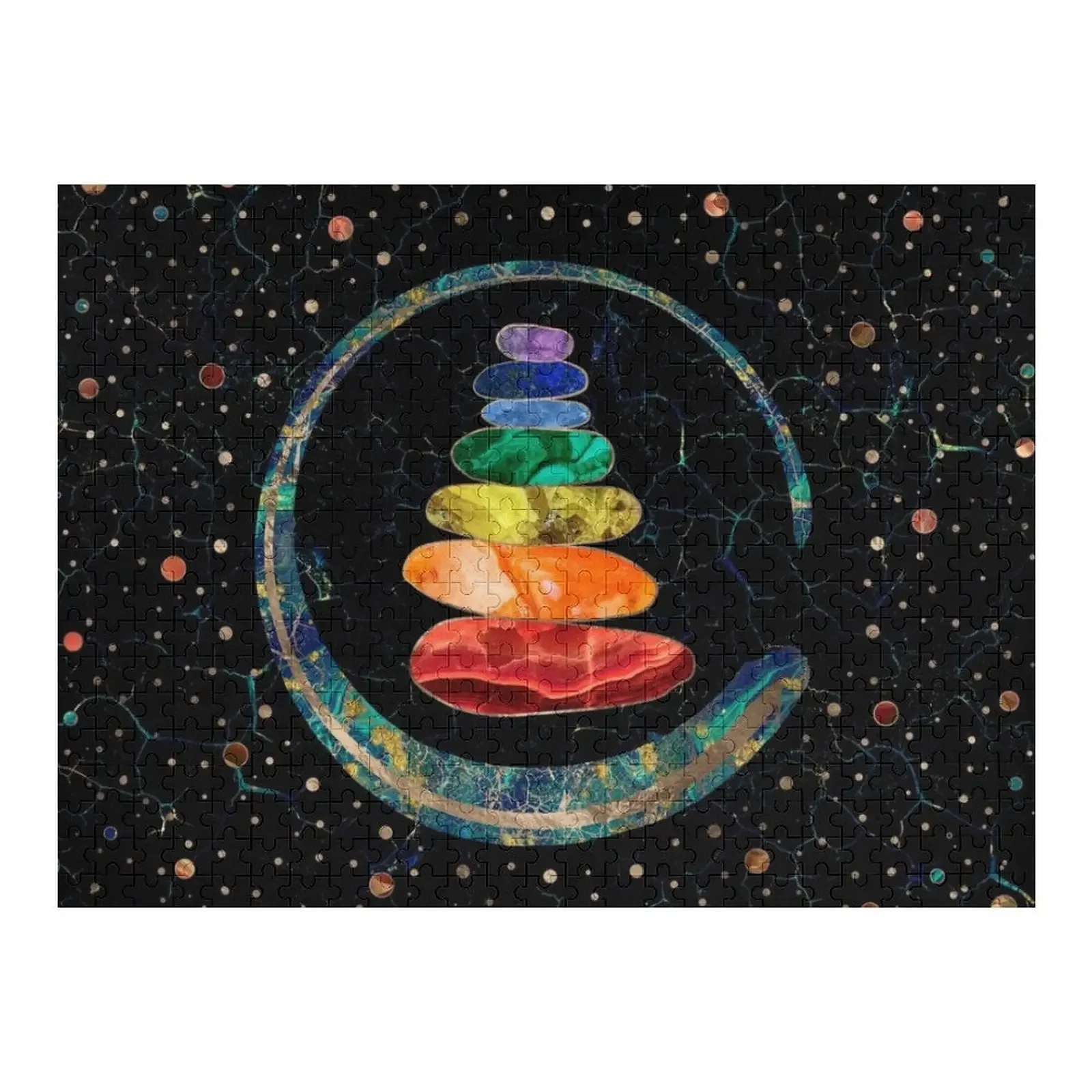 

Chakras Zen Stones and Enso circle Jigsaw Puzzle Toys For Children Customized Photo Puzzle