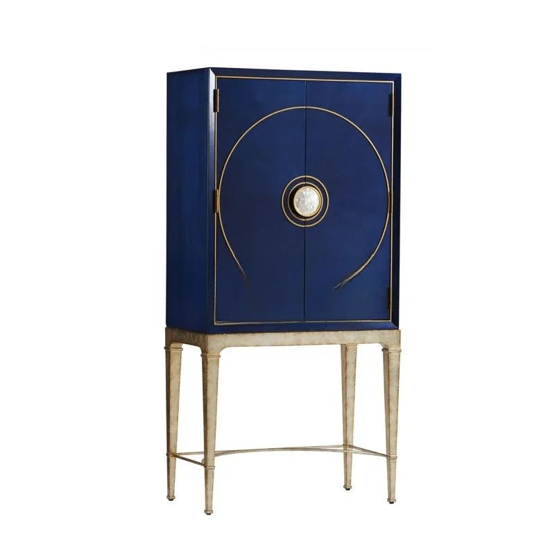

Light luxury wine cabinet dining side cabinet solid wood living room decorative locker entrance wall partition customization