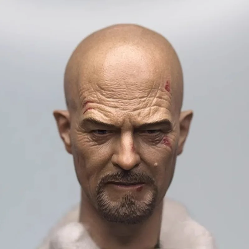 1/6 Scale Mr. White Bryan Cranston Head Sculpt Chemistry Teacher Cook Head Carving Model for 12'' Male Soldier Body Dolls Toys