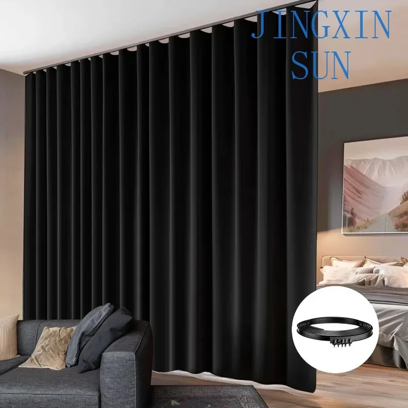 Nordic Minimalist Dividers Blackout Curtains Track Ceiling Mount 180
