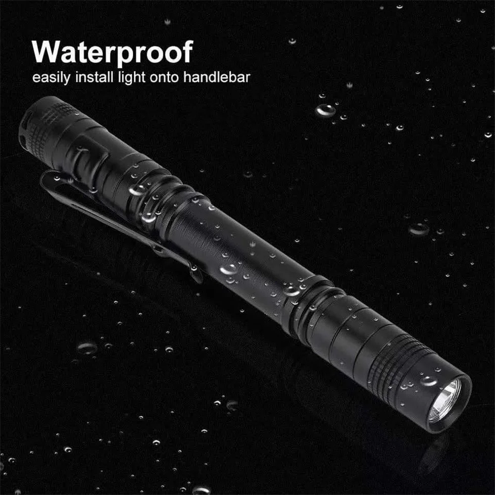 Pen Mini Portable LED Flashlight Torch Flash Light Battery Hunting Lamp Pocket Flashlights For Camping,Outdoor,Emergency Pack