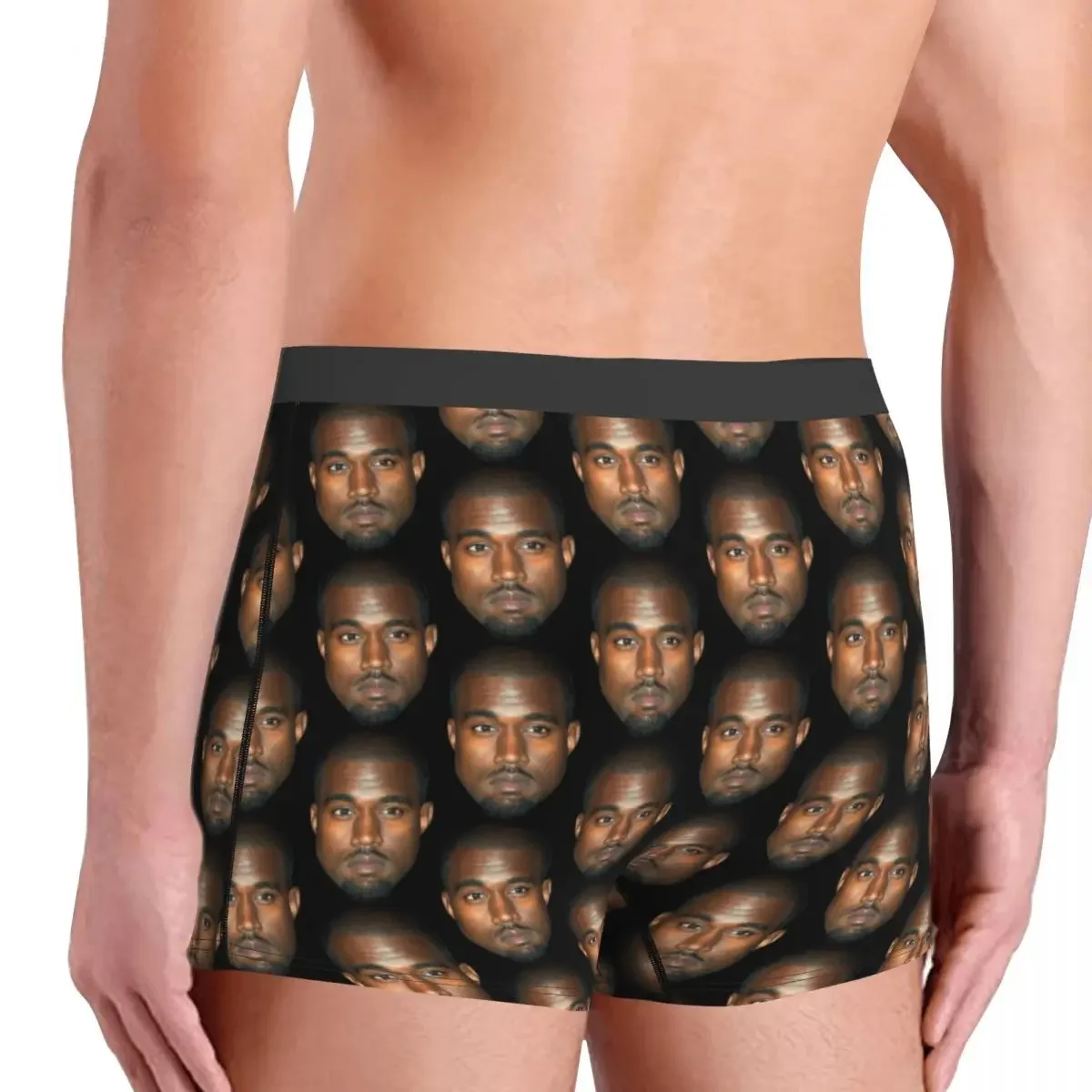 Kanye West boxershorts voor heren sexy 3D-print ondergoed slipje slips stretch onderbroek