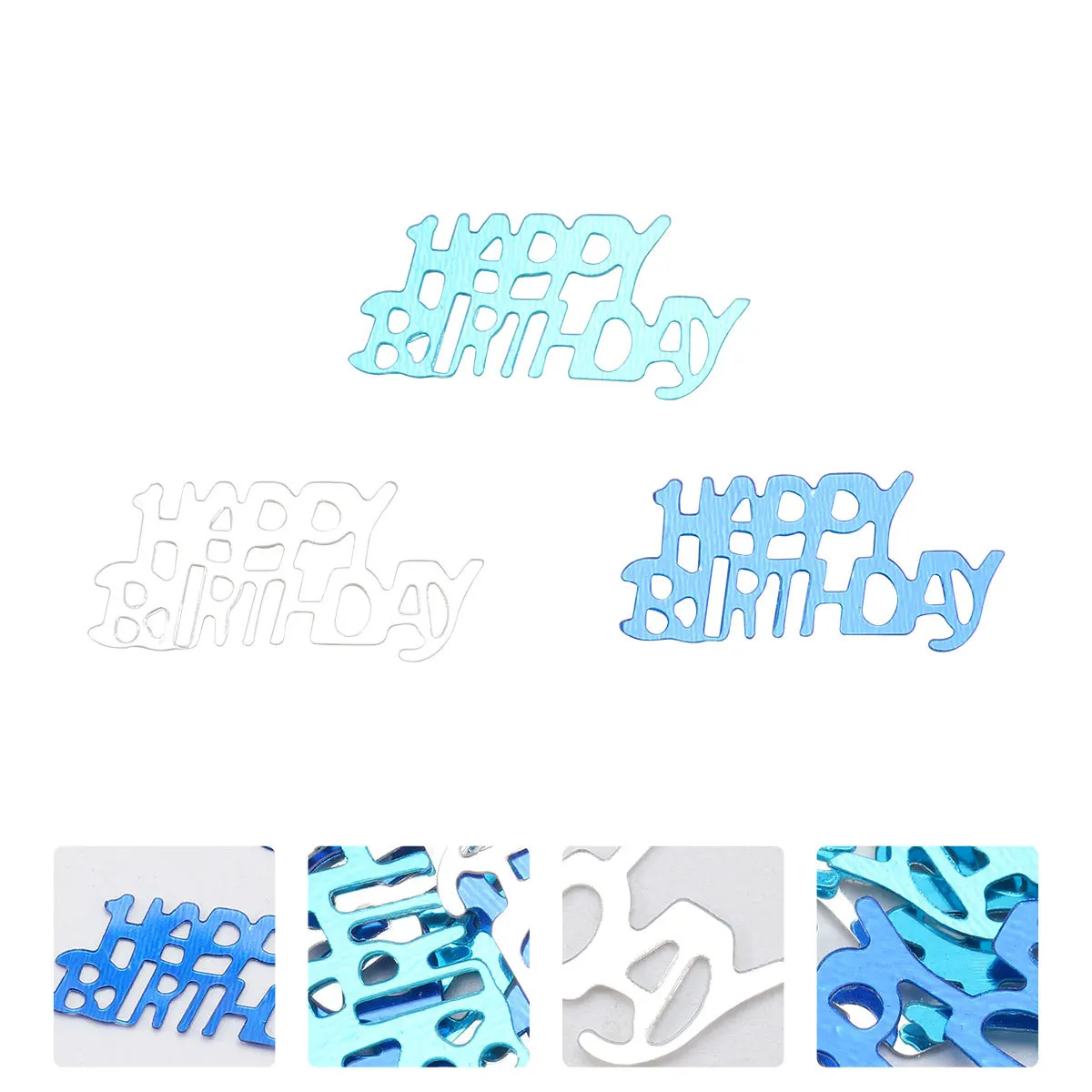 

2Pack Birthday Confetti Blue High-Quality Plastic Decorative Table Decoration for Party Room Office Window Door DIY Craft Gift
