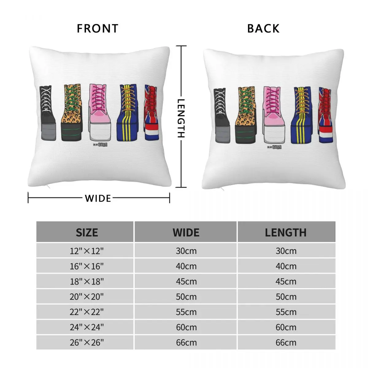Spice World Boots Nostalgia Square Pillowcase Polyester Linen Velvet Creative Zip Decorative Pillow Case Sofa Seater