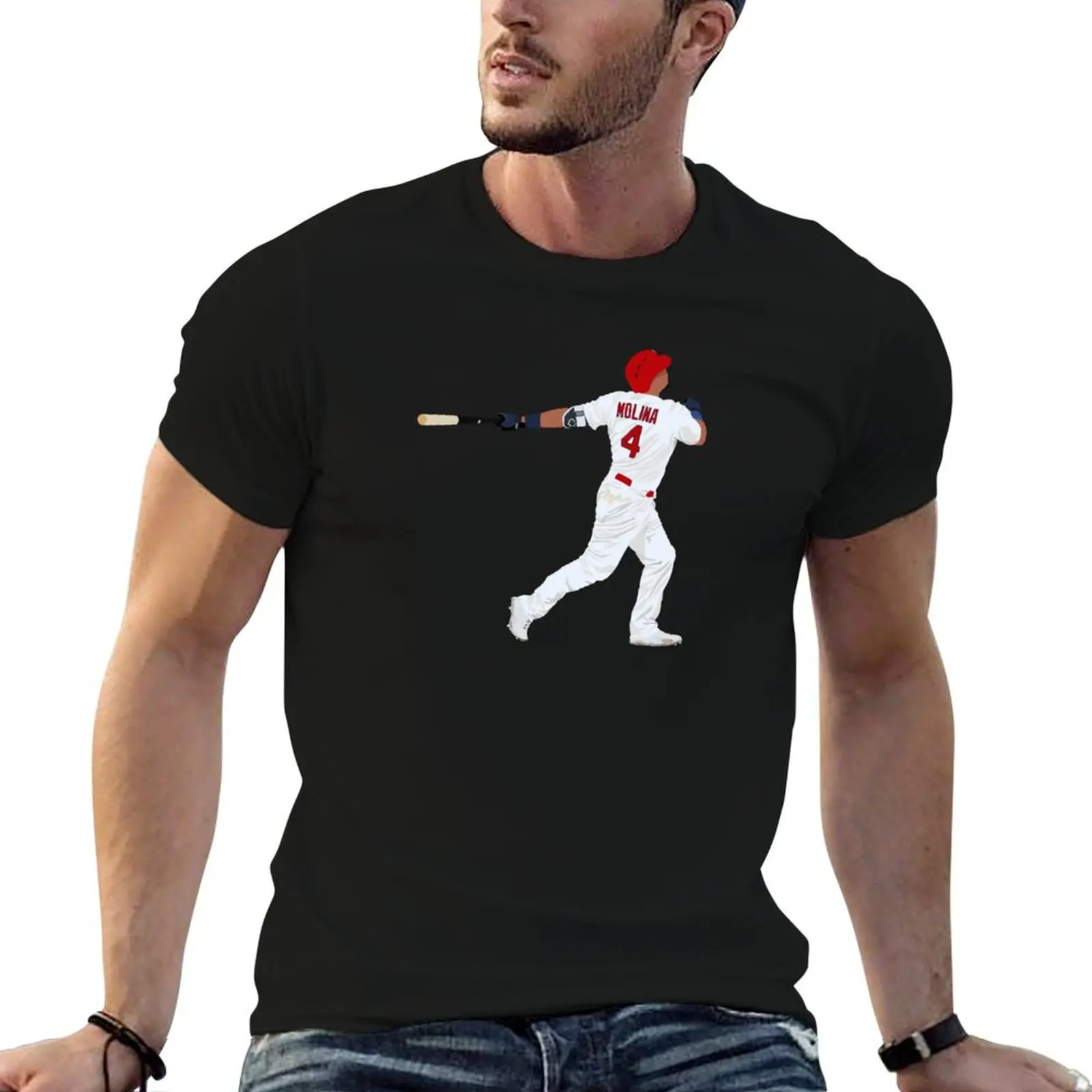 

T-Shirt Yadier anime tshirt man printed Molina shirts for t