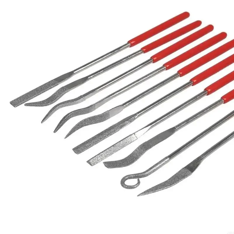 10Pcs 3x140mm Diamond Needle File Set Hand Tools For Fine Filing Polishing Metal Stone Glass Ceramic Carving Craft