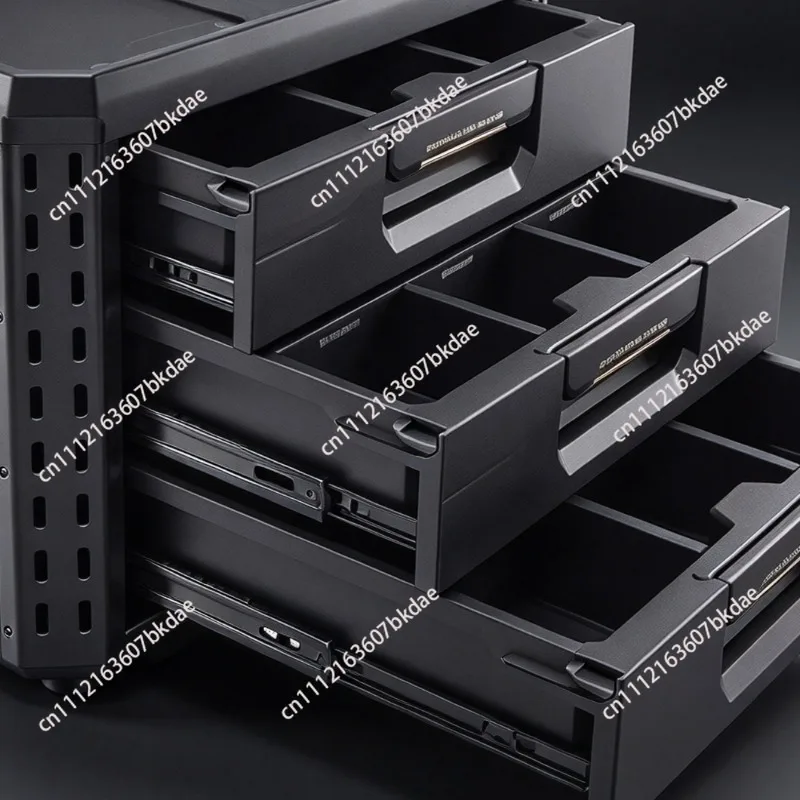 3-Layer Tool Stacked Drawer Pull-out Toolbox TB-B1-D-70-3 Metal Storage Organizer for Home Garage Workshop