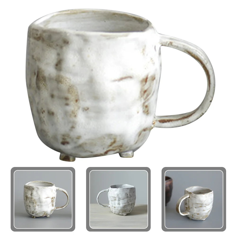 

Ceramic Milk Cup Premium Material Flat Base Stable Grip Home Coffee Shop Restaurant Mug Travel Cup Coffee Mug Vintage Mugs