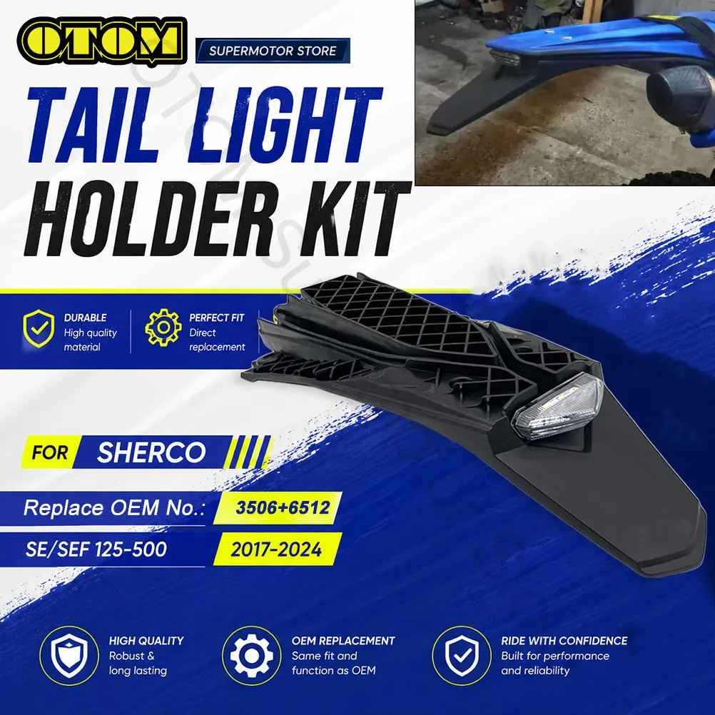 For SHERCO SE SEF 125-500 2017-2024 Motorcycle Tail Light Taillight Bracket Holder Kit Rear Support Assembly 3506 6512 Motocross
