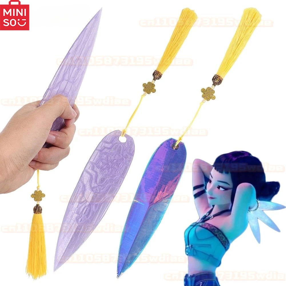 

Мультфильм Охотник на демонов KPop Zoey Косплей Красочные дротики Фиолетовый бумеранг Реквизит Аксессуары для костюмов Хэллоуин Карнавальная вечеринка