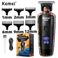 Kemei Electric Hair Clipper KM-5090 Multifunctional Home Hair Trimmer Printing Graffiti Razor USB Men's Electric Shaver for Men