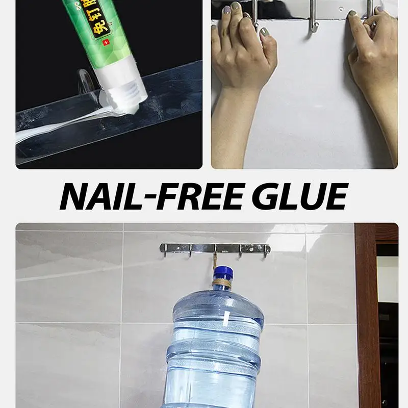 Nail-Free Glue Super Nail-Free Adhesive Sealant Fast Drying Adhesive Sealant For Kitchen Hardware Bathroom And Kitchen Shelf