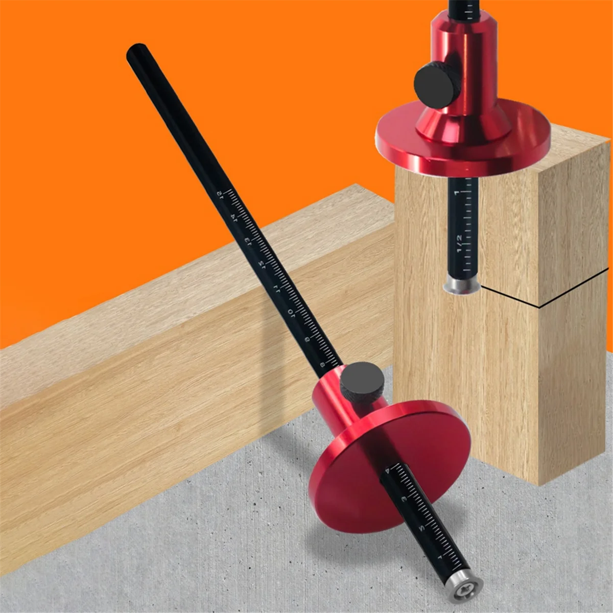 HOT Wheel Marking Gauge Woodworking Scriber Wood Marking Tools with Inch&MM Scale - Parallel Line Drawing Mortise Measuring