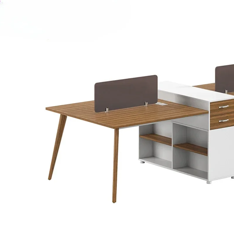 Office furniture 4 person partition four people pro workstation table Staff Desk Workstation Open Office Desk