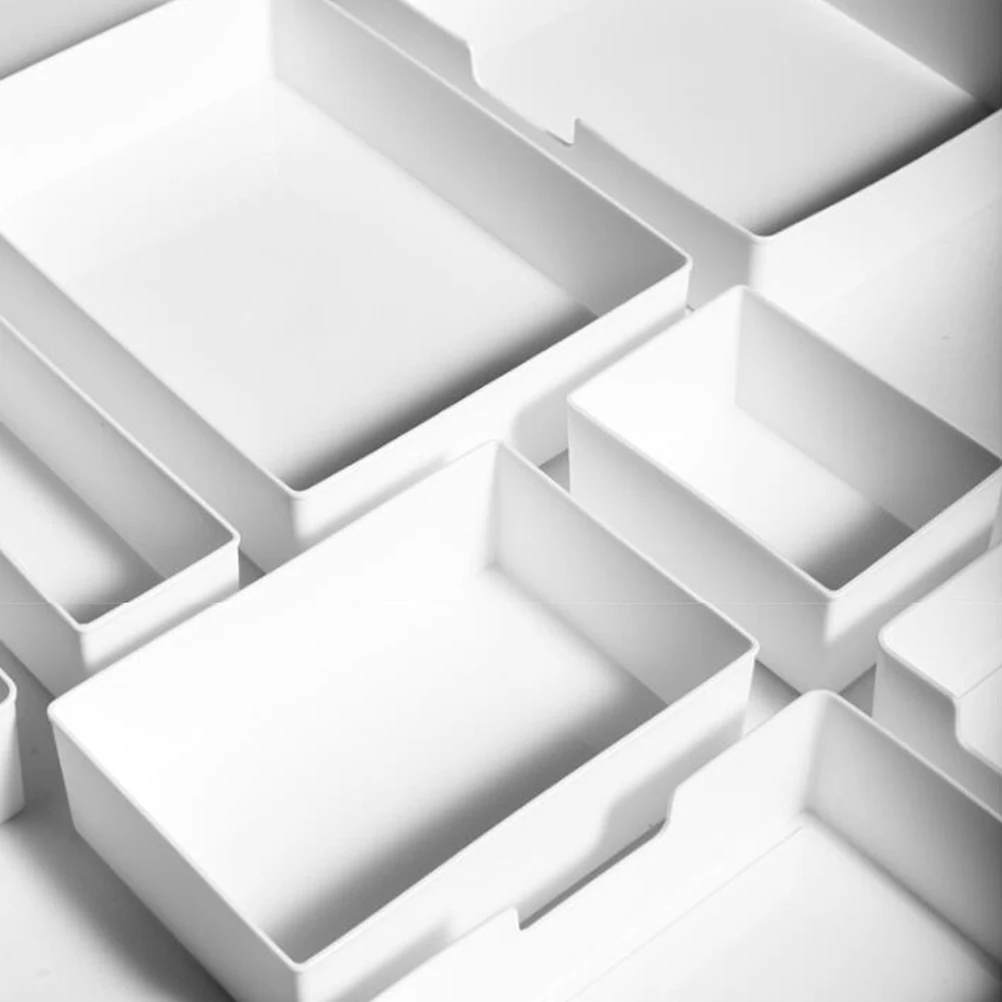 2pcs Card Style Storage Box Labeled Plastic Drawer Organizer For Home Office Use Multifunctional Storage Container