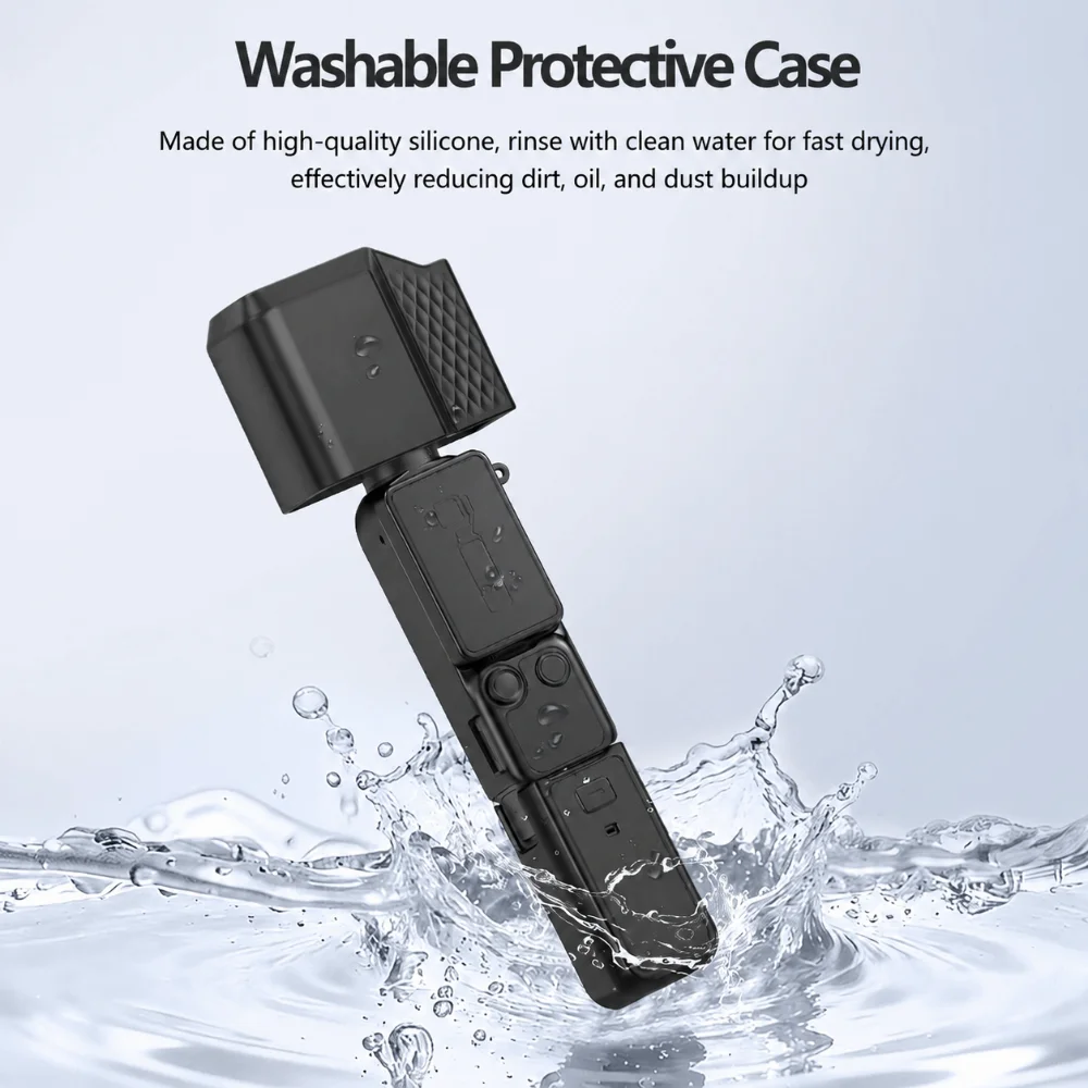 Anti-Scratch Silicone Case Anti-slip Base Full Protection Protective Cover Dustproof Screen Lens Cap for DJI Osmo Pocket 4P