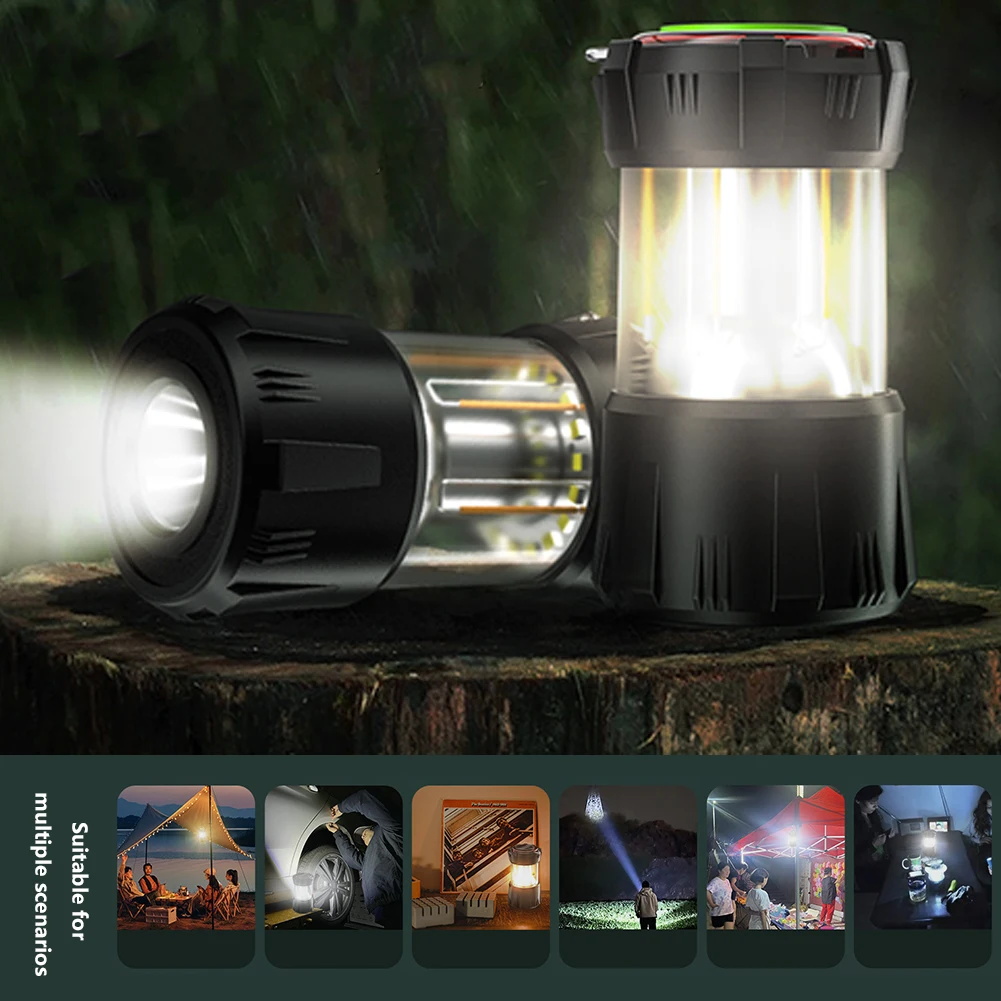 

Portable LED Camping Lantern IP65 Waterproof Rechargeable Emergency Light 9 Lighting Modes, Tent Light For Camping Hiking