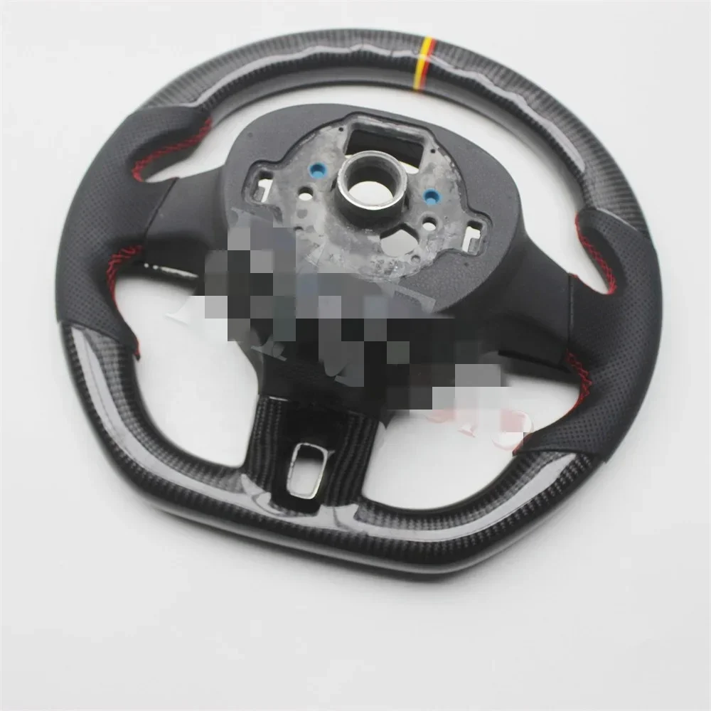 Replacement Real Carbon Fiber Steering Wheel with Leather for VW Volkswagen Golf 6 Mk6 2008-2013