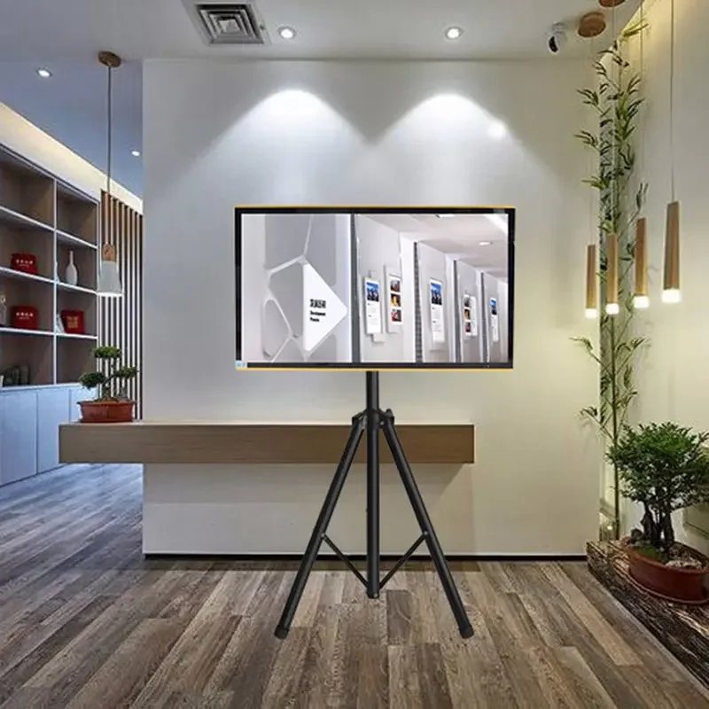 High Quality Black Tripod Factory Manufacturer TV Floor Stand view 5
