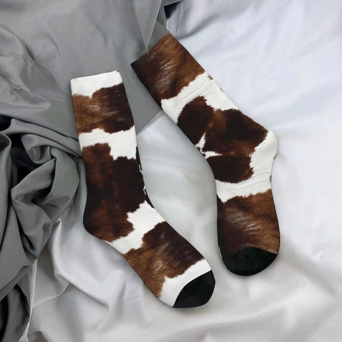 Calzini rustici con stampa mucca Ranch Calze Harajuku di alta qualità Calzini lunghi per tutte le stagioni Accessori per regalo di compleanno unisex