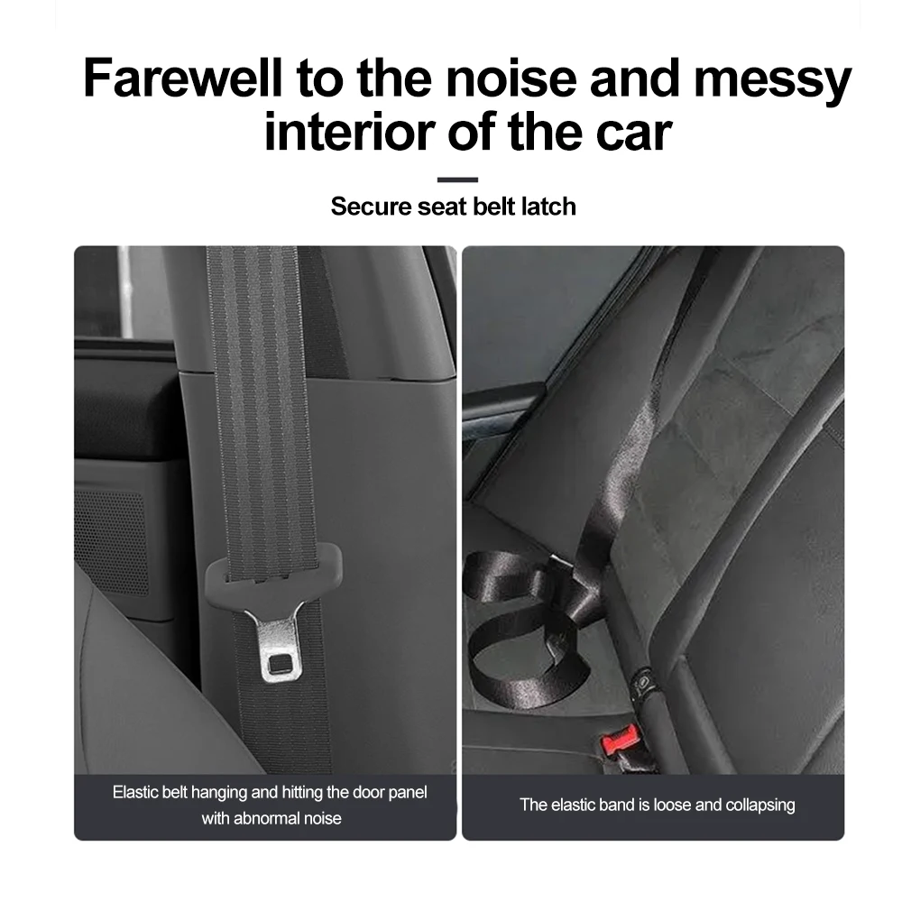 KEBIDUMEI Car Seat Belt Fixing Clips Auto Seat Belt Holder Stabilizer Fastener Adjustable Clip Seat Belt Stopper Car Accessories