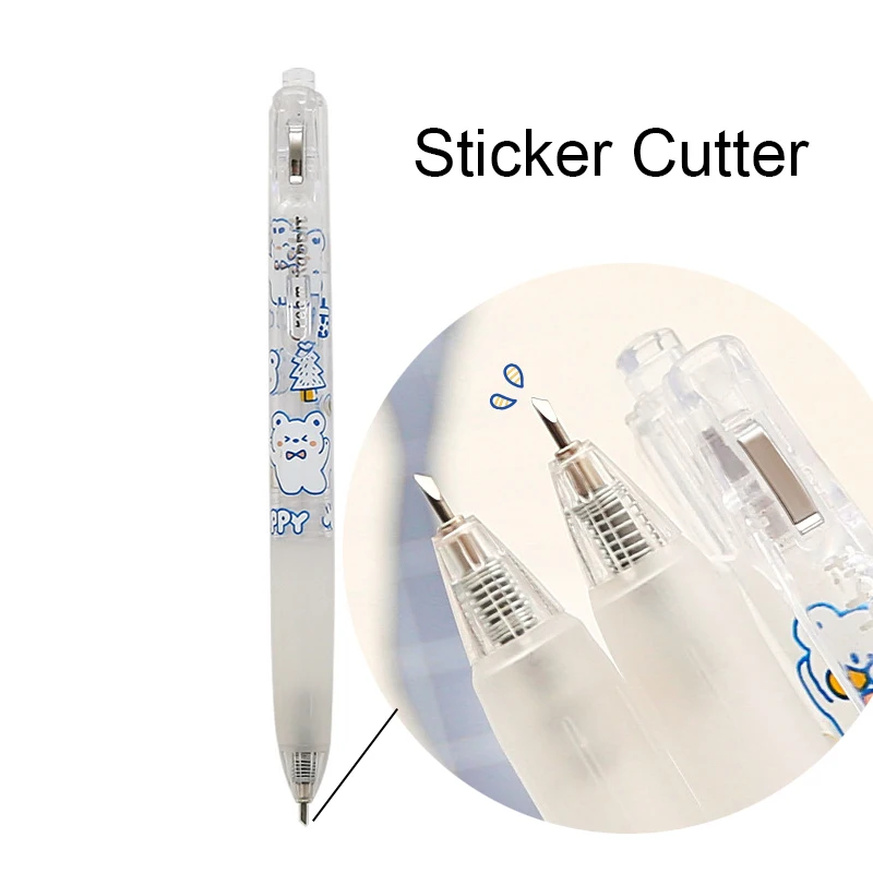 Art Utility Knife Pen Retractable Paper Cutting Craft Tools Precision Sticker Washi Tape Cutter Kawaii Stationery Supplies
