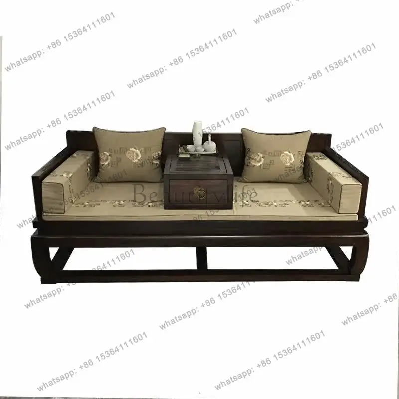 

New Chinese Arhat Bed Modern Antique Zen Double Bed