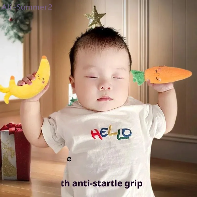 {여름2} 1/2개 아기 진정 장난감 플러시 과일 인형 유아용 안심 수면 보조 홀딩 링 신생아 안심 장난감