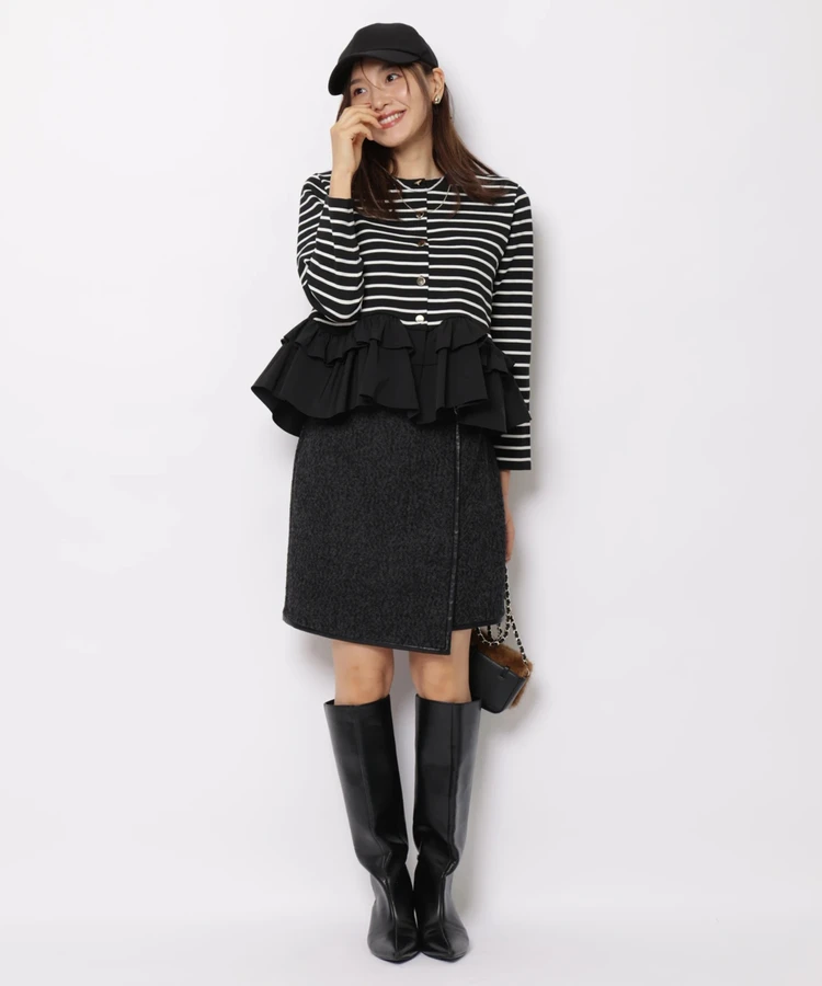 Fashionable Stripe Knitted Sweater Loose Fit Color Block Neckline Long Sleeve Women's Autumn Winter Casual Style Breathable