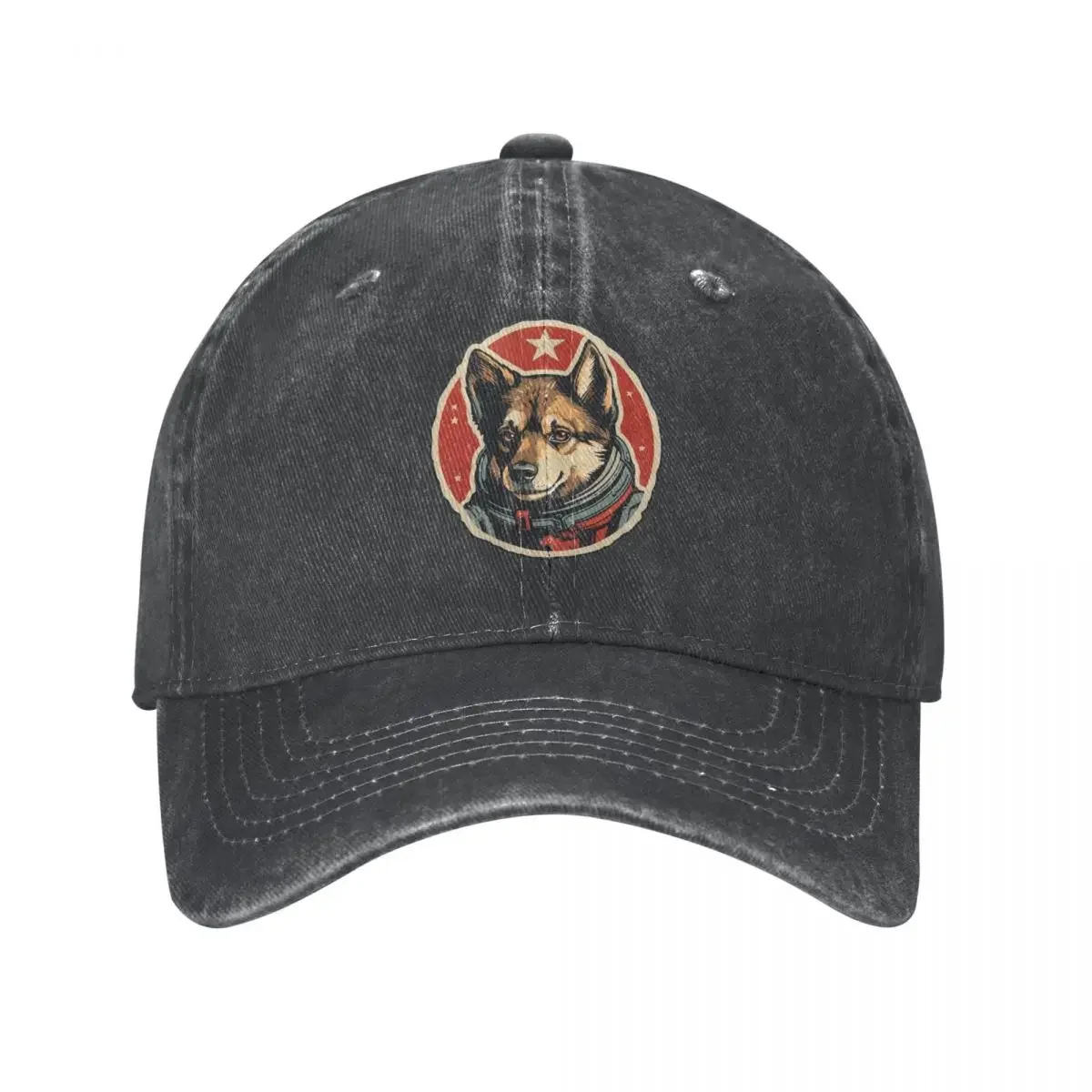 CCCP Laika Space Dog Baseball Caps Casual Distressed Denim Cute Puppy Astronaut Sun Cap Unisex Style Outdoor Summer Hats Cap