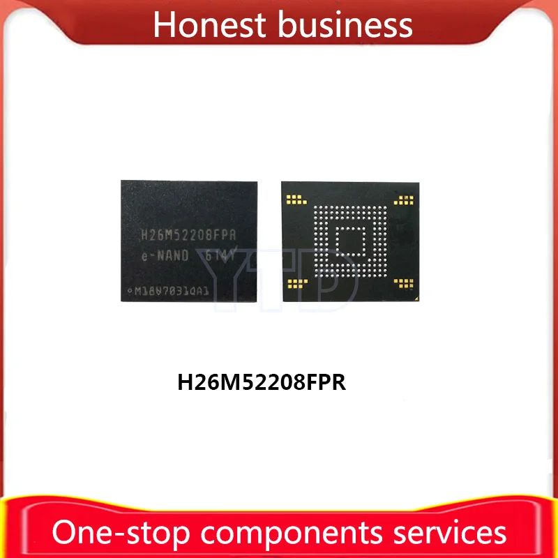 1 Piece H26M52208FPR 16GB 100% Quality 100% Working EMMC BGA153 16G Chip Font Mobile Phone Hard Disk Memory H26M52208 e-NAND