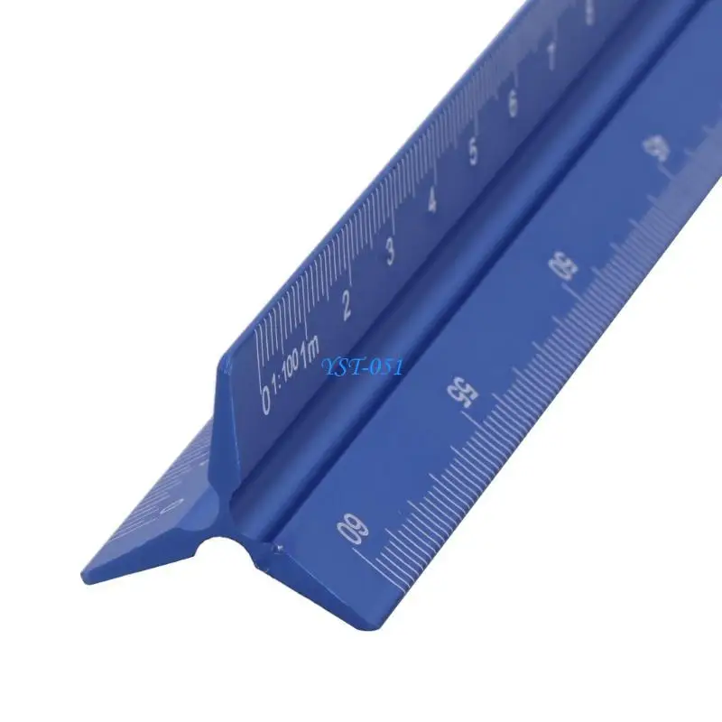 

E15A 30cm Triangular Scale Ruler 1:20 to 1:500 Metal Scale Drafting Tool Offices
