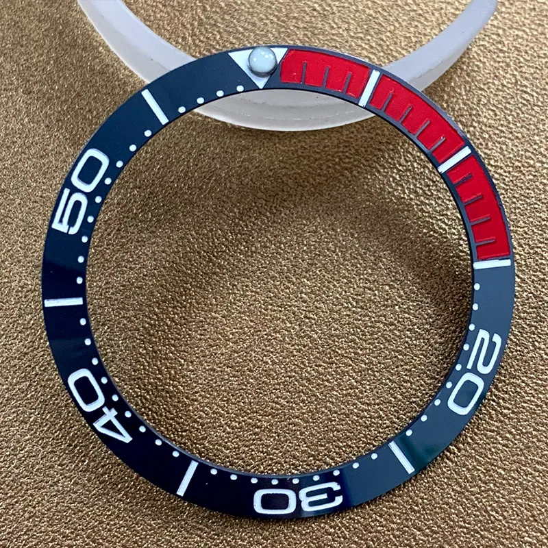 Ceramic Watch Bezel Insert Fits Seamaster 300 Planet Ocean watch case replace ring Size 38mm*30.5mm Dive's watch case bezel