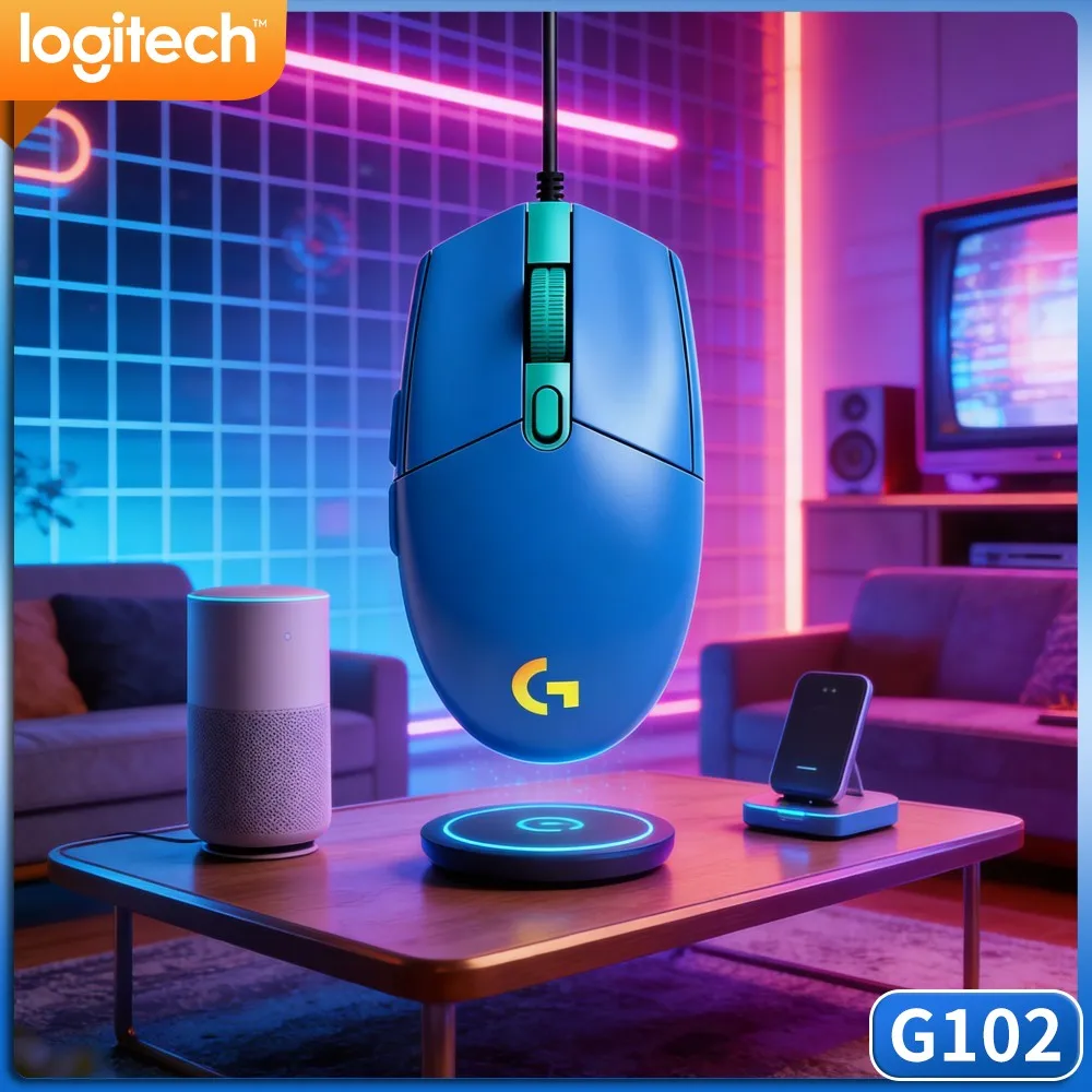 Logitech G102 Prodigy Gaming Mouse,Macro Programmable Side Keys,Simplify Complicated Operation Inside Online Games