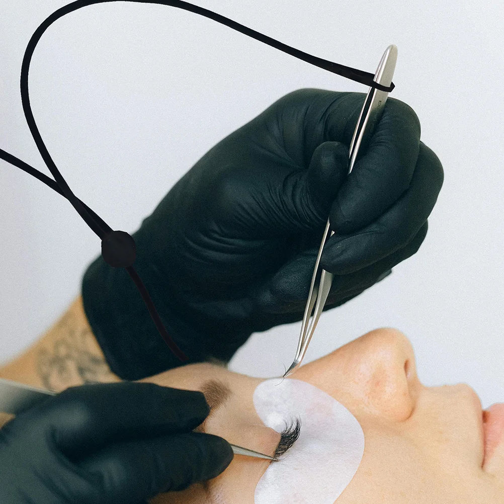 

2Pcs Eyelash Tweezers Silicone Wristband Protector Bracelet Holder Ring Strap for Precision Eyelash Extensions Makeup Tools