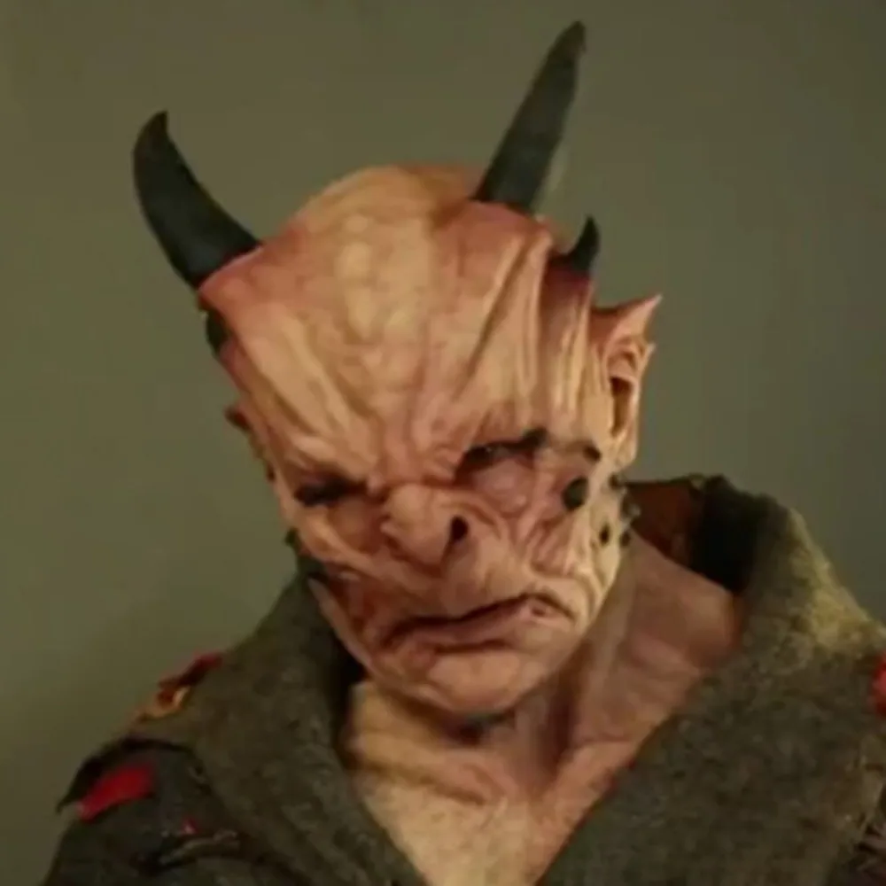 ハロウィン フード ホラー マスク ホーンズ ウォークラフト 老人マスク 怖い パロディ ホラー ホーンズ