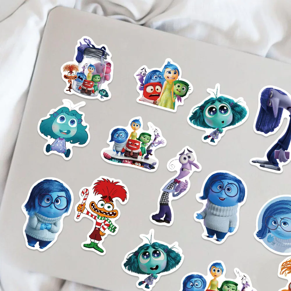 50pcs Disney Movie INSIDE OUT Stickers Kid Cartoon Sticker Waterproof Scrapbooking Laptop Skateboard Bike Funny Decal Toys