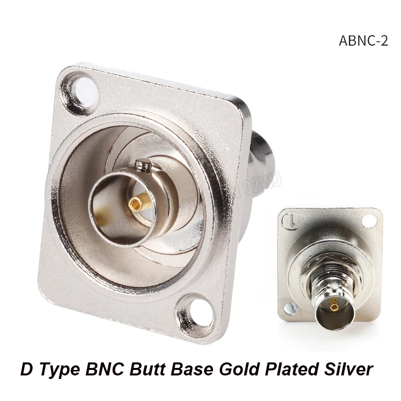 BNC Adapter 86 Panel Solder-Free 75 Ohms Q9 Dual Straight Through SDI Female-To-Female Socket Gold-Plated D-Type ABNC-2W