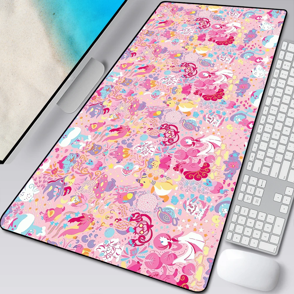 

Kawaii Desk Pad Anime Sylveon Gaming Accessories Gamer Large Mouse Pad Keyboard Padding Pad for Computer Mouse Cute Mouse Mat PC