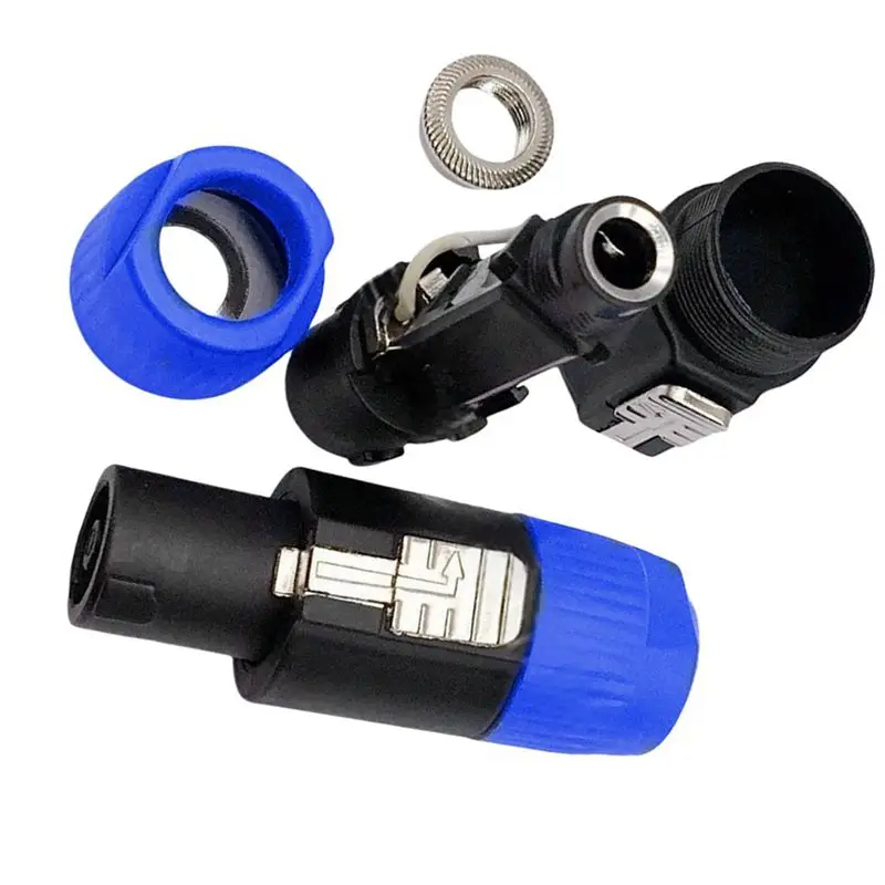 Speakon-enchufe profesional de cuatro núcleos a adaptador hembra de 6,35mm, adaptador de Audio Ohm macho a hembra de 6,35mm