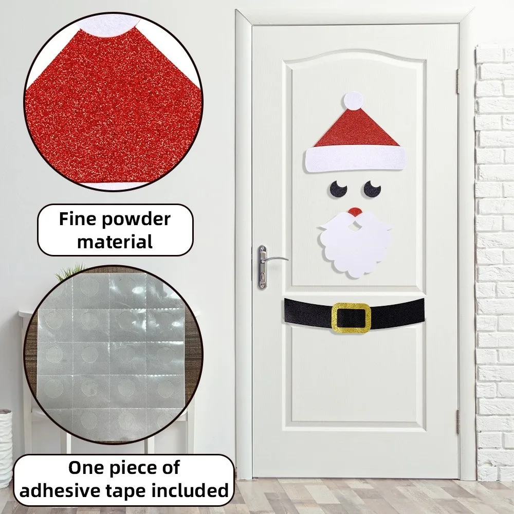 Large Christmas Window Stickers Snowman Reindeer Santa Cute Christmas Door Stickers Christmas Door Decorations Christmas Holiday