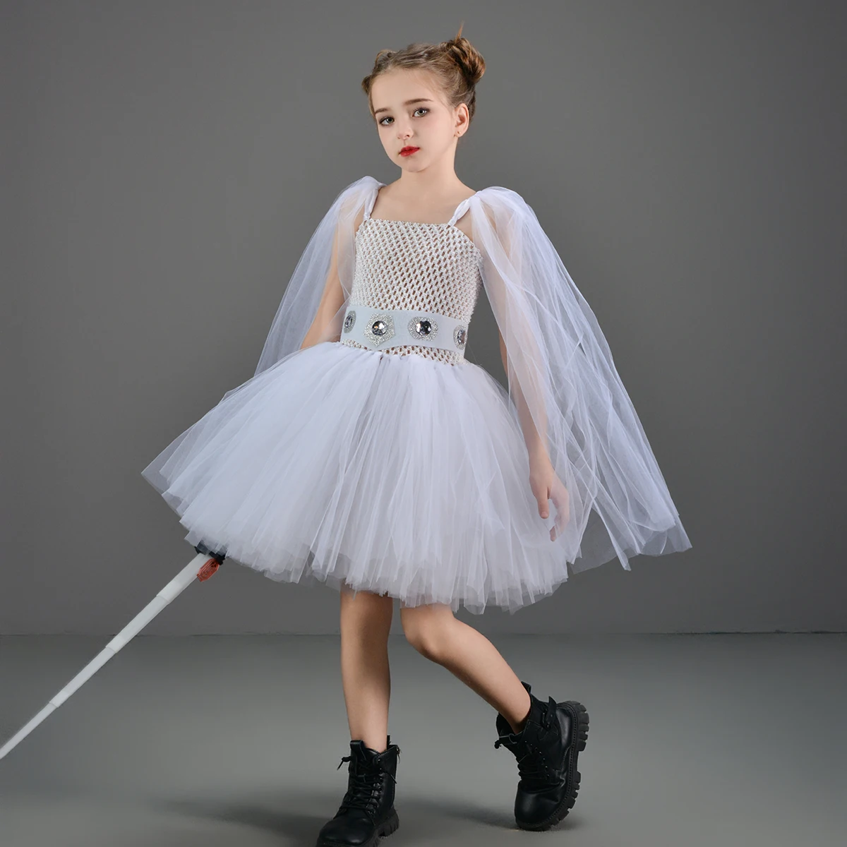 Princess Leia Girls Fancy Tutu Dress Galaxy Kids Birthday Party Halloween Costume Children Fantasy Role Play Cosplay Clothing