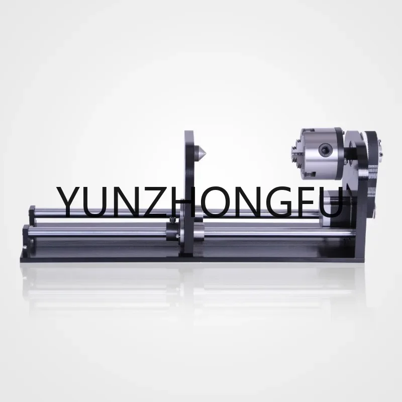 CNC ROUTER ACCESSORY F STYLE A-AXIS, ROTARY AXIS WITH 80MM 3-JAW 230MM TRACK