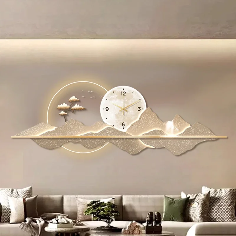 Stylish Unique Wall Clock Scenery Hands Living Room Digital Clock Wall Living Room Silent Relogio De Parede Home Decoration