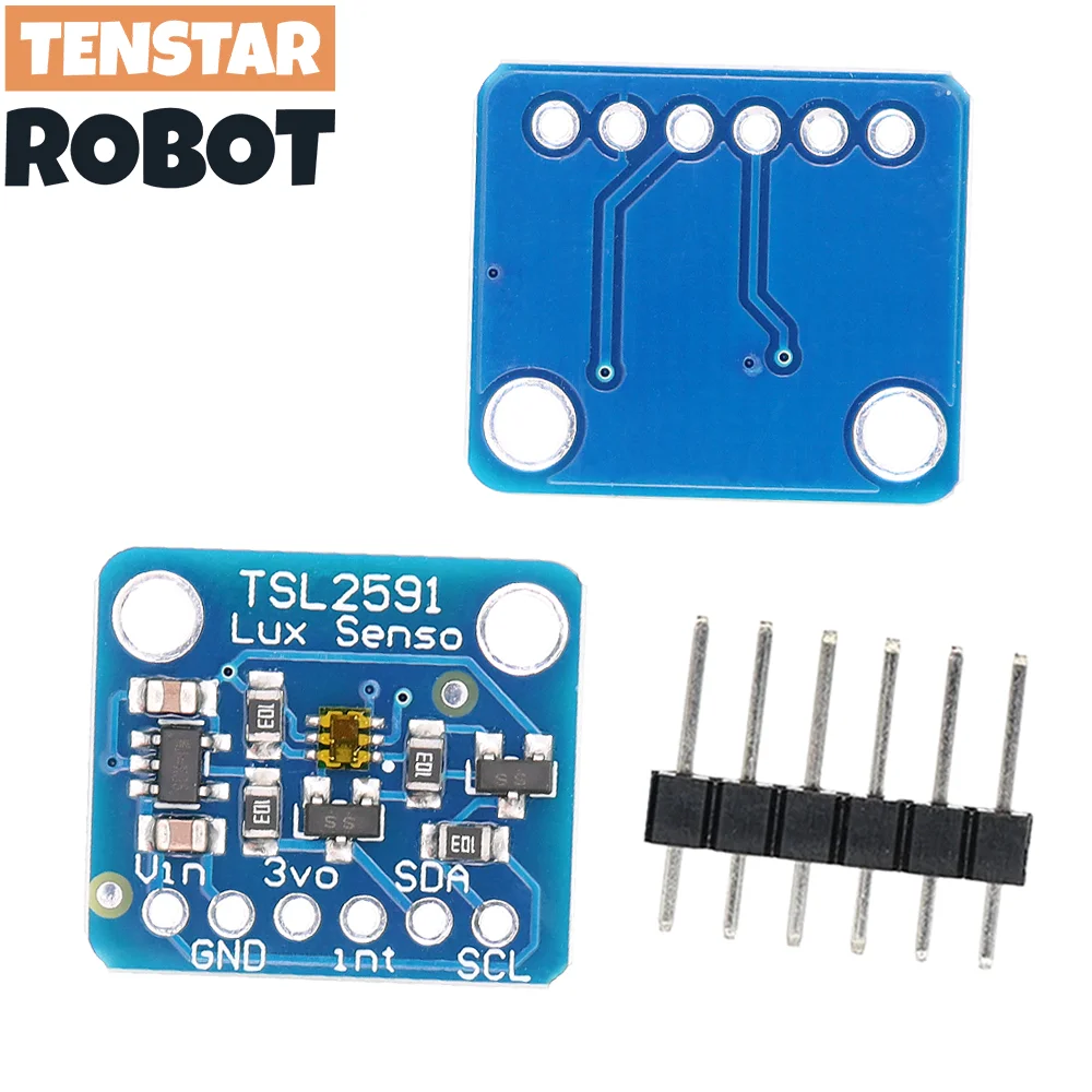 TENSTAR TSL2591 IIC I2C Módulo de ruptura de Sensor de luz Sensor Digital LUX de rango dinámico alto TSL25911FN 3,3 V 5V Diy electrónico